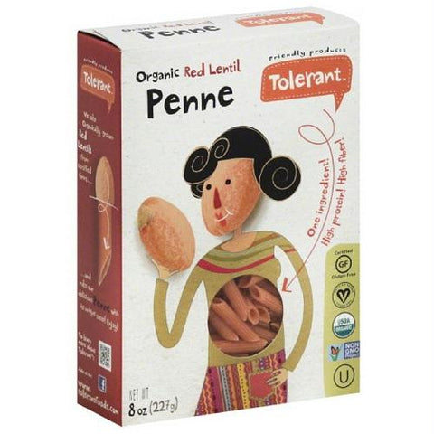 Tolerant Organic Red Lentil Penne  (6x12 Oz)