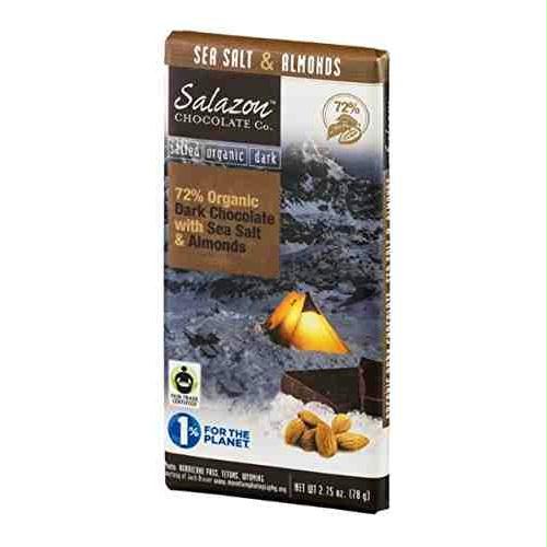 Salazon Chocolate Co Dark Chocolate Wxsea Saltxalmonds (12x2.75 Oz)