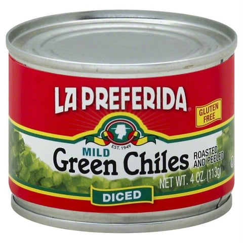 La Preferida Diced Green Mild Chiles (12x4 Oz)