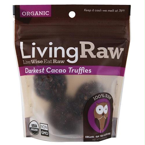 Living Raw Organic Darkest Cacao Truffles  (12x1.59 Z   )