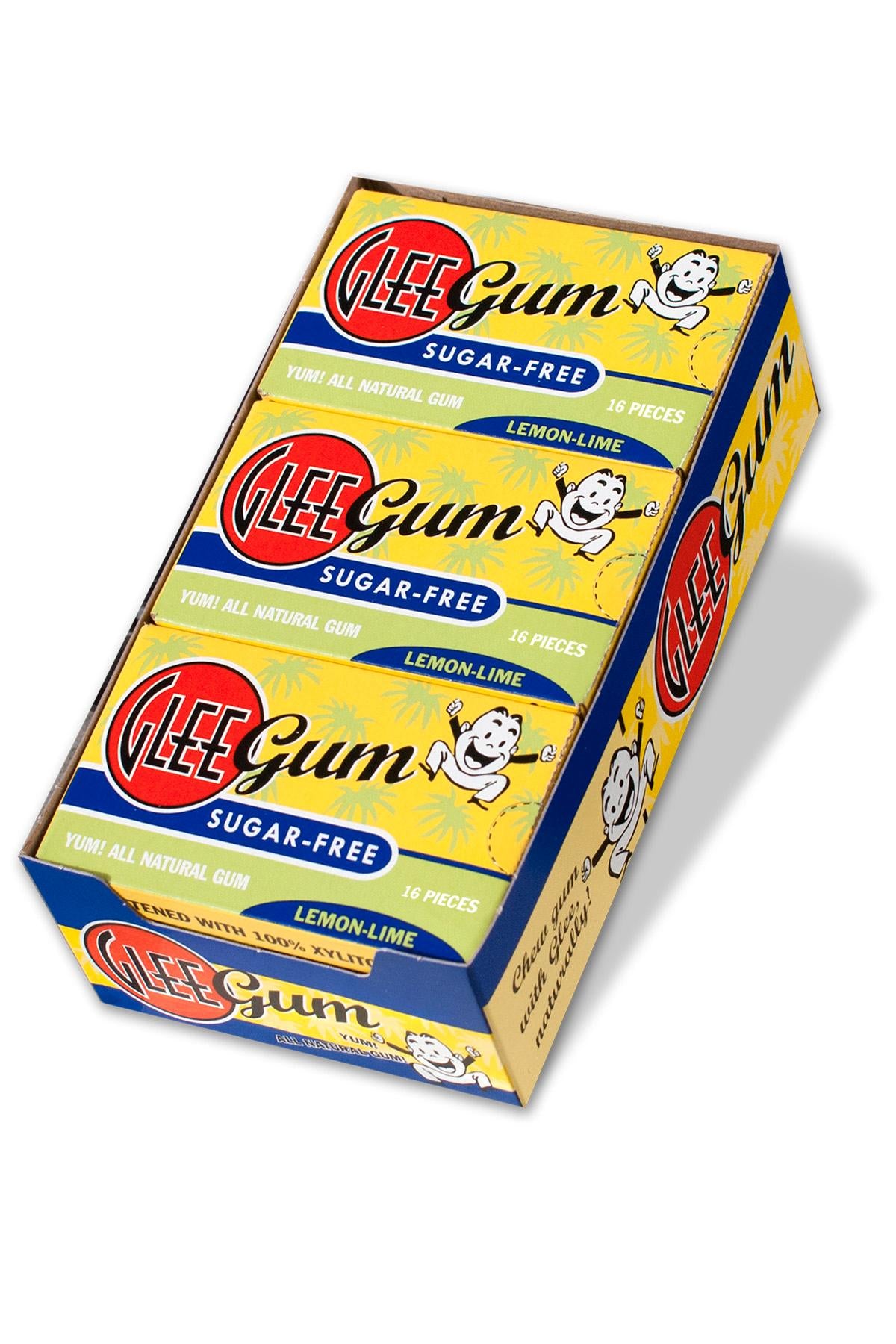 Glee Gum Sugar Free Lemon Lime Gum Box (12x16 Ct)