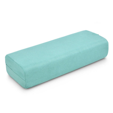 Yoga Bolster Pillow with Washable Cover and Carry Bag-Green