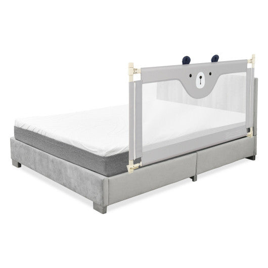 57 Inches Bed Rail for Toddlers with Double Lock-Gray