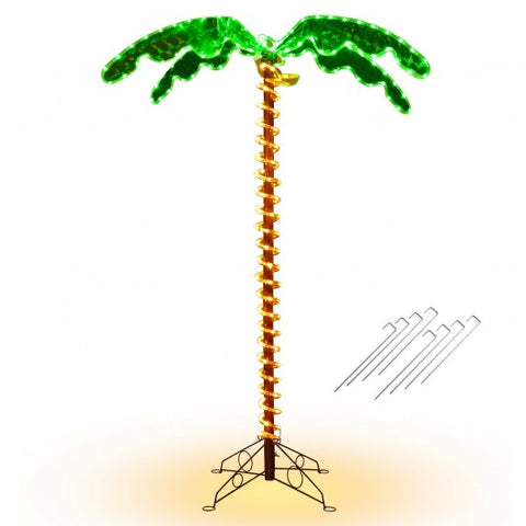 5 Feet LED Pre-lit Palm Tree Decor with Light Rope