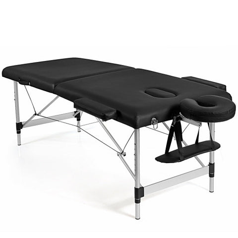 84 Inch L Portable Adjustable Massage Bed with Carry Case for Facial Salon Spa -Black