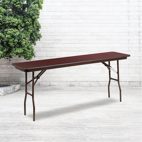 18x72 Mahogany Training Table