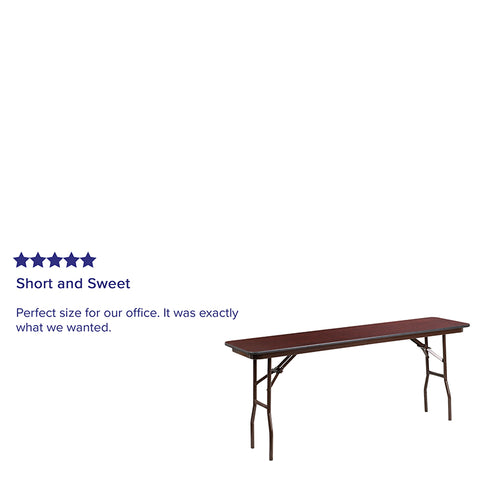 18x72 Mahogany Training Table