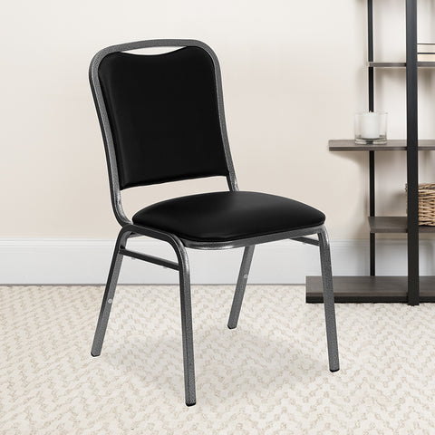 Black Vinyl Banquet Chair