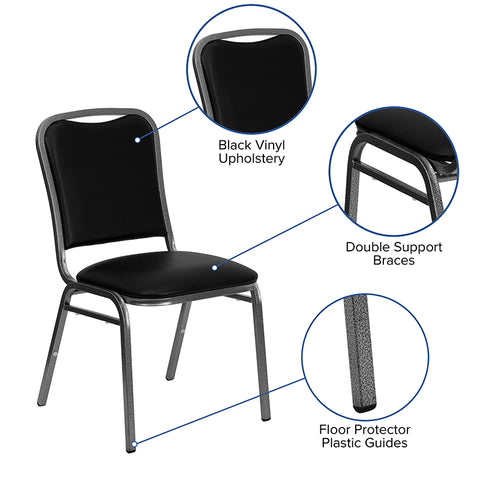 Black Vinyl Banquet Chair