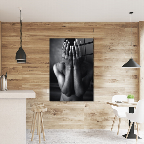 Erotica Face Cover Glass Wall Art