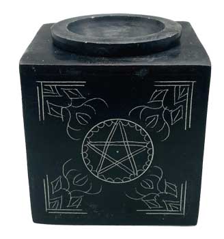 3" Square Pentagram Soapstone Oil Diffuser