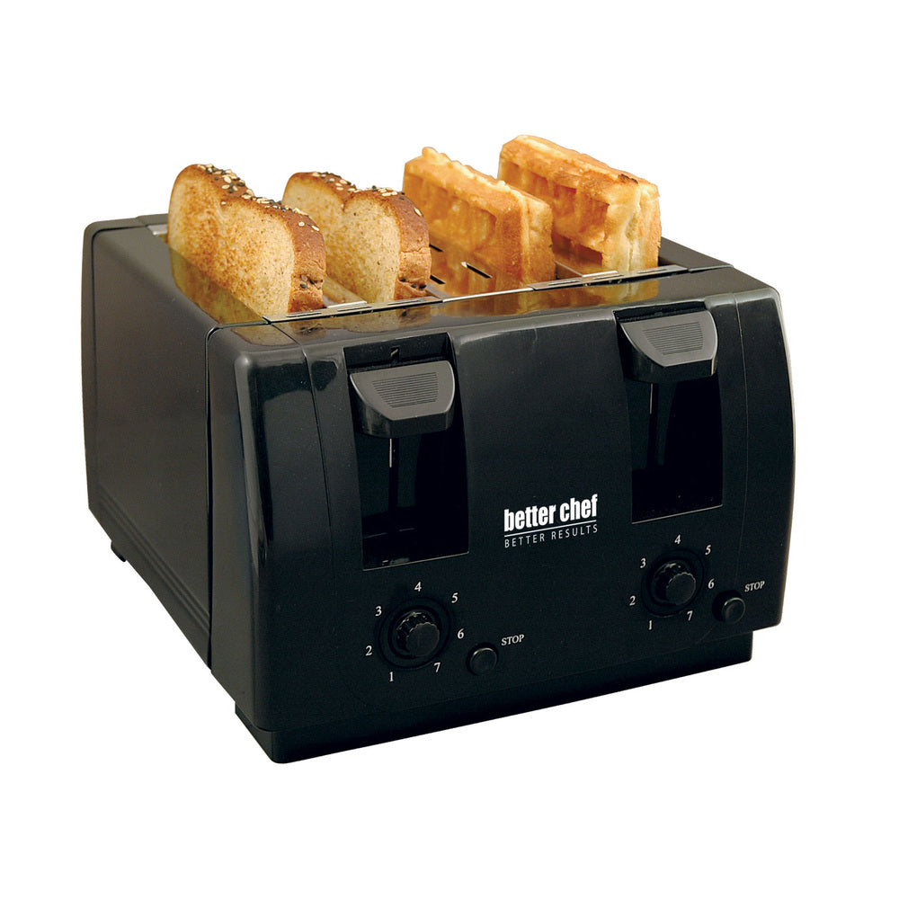 Better Chef 4 Slice Dual Control Toaster In Black