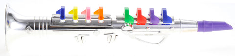 Clarinet with 8 Colored Keys, Metallic Silver