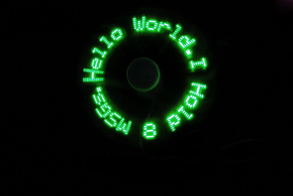 12" USB LED Fan Green