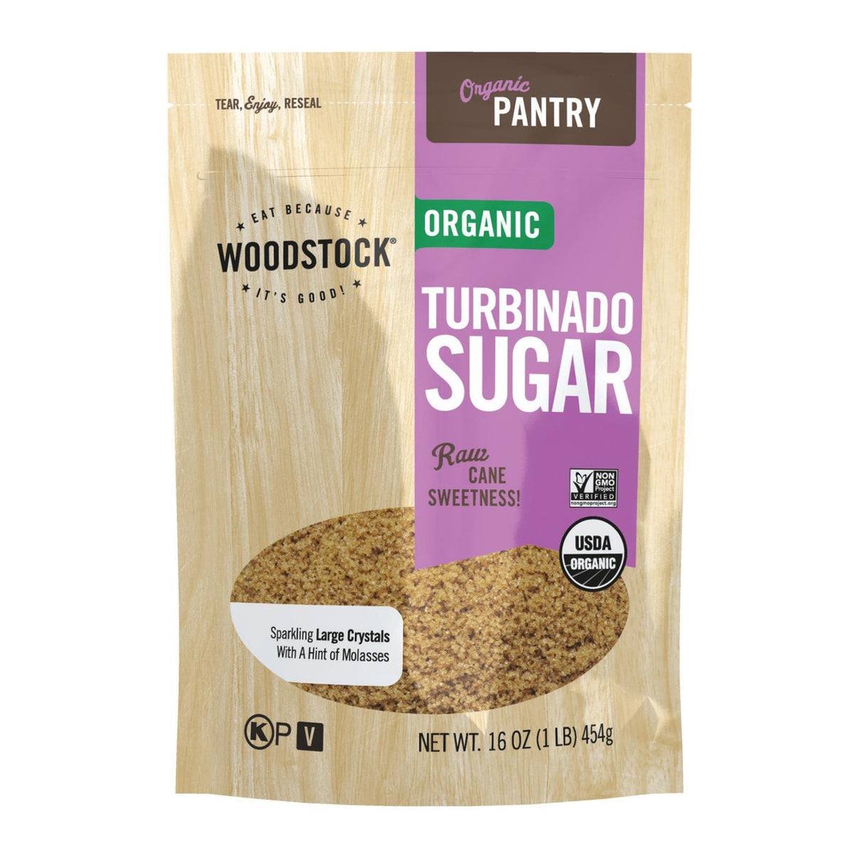 Woodstock Organic Turbinado Sugar - Case of 12 - 16 OZ (12x16 OZ)