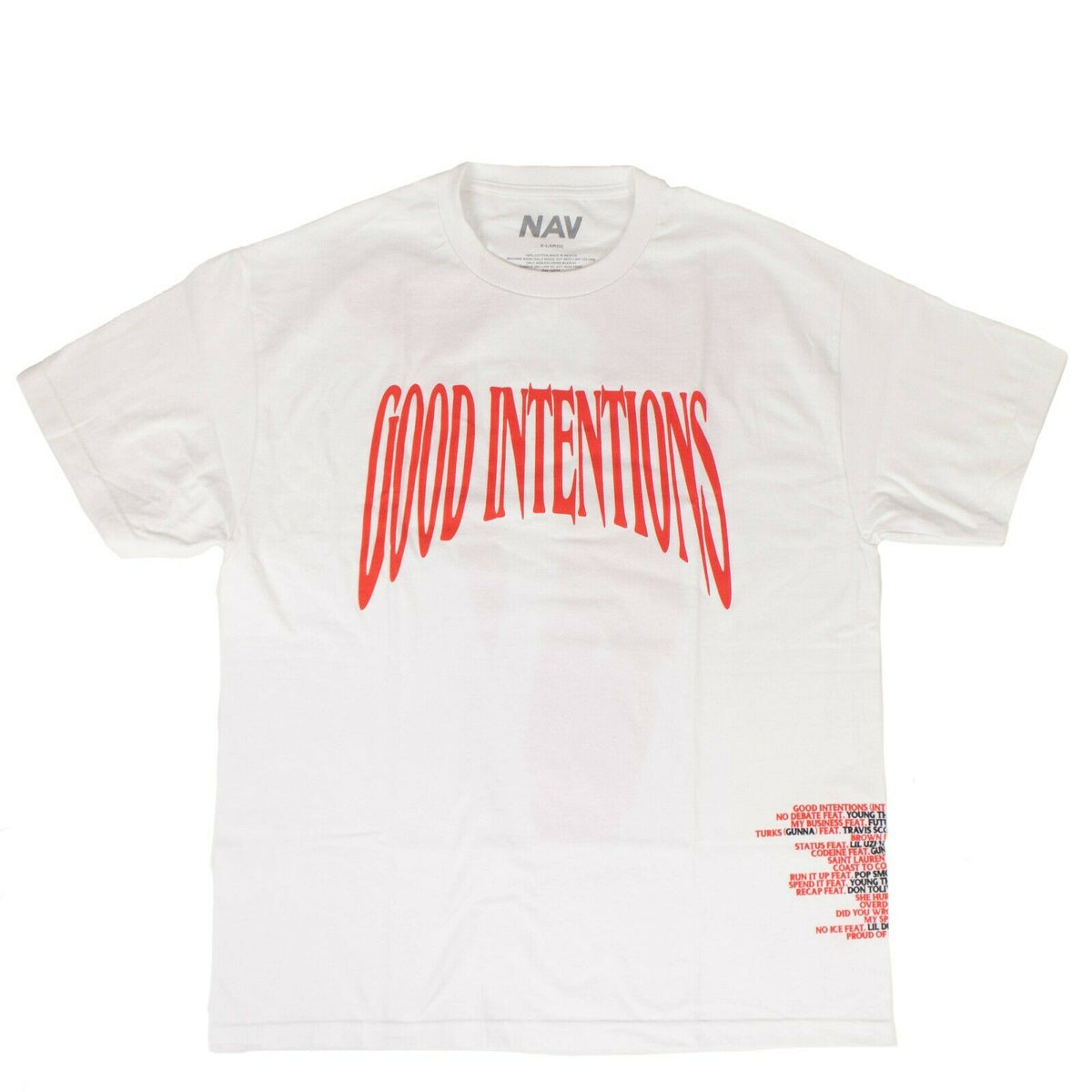 VLONE x NAV Cotton 'Good Intentions' Short Sleeve T-Shirt - White