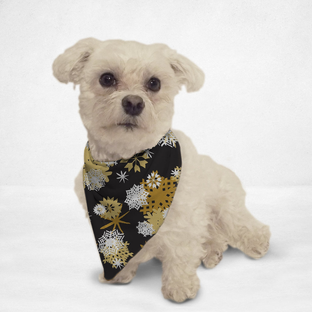 Golden Snowflakes Cat & Dog Bandana