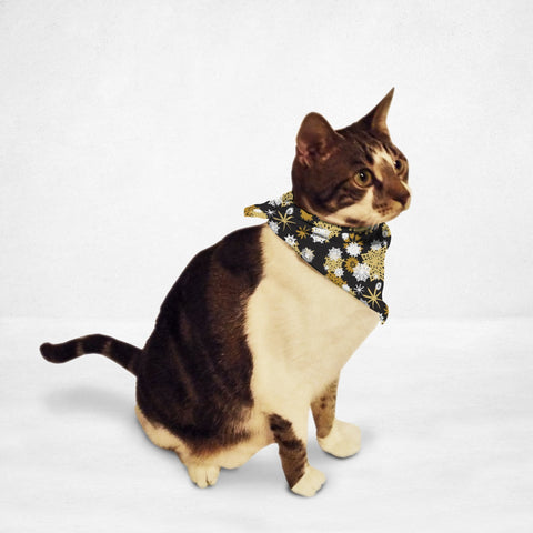 Golden Snowflakes Cat & Dog Bandana