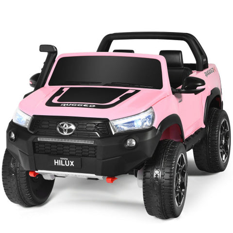 2*12V Licensed Toyota Hilux Ride On Truck Car 2-Seater 4WD with Remote Pink