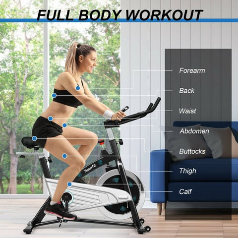 30Lbs Magnetic Fixed Indoor Training Bicycle with Monitor for Gym and House