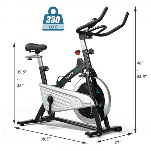 30Lbs Magnetic Fixed Indoor Training Bicycle with Monitor for Gym and House