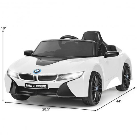 12V Licensed BMW Kids Ride On Car with Remote Control-White