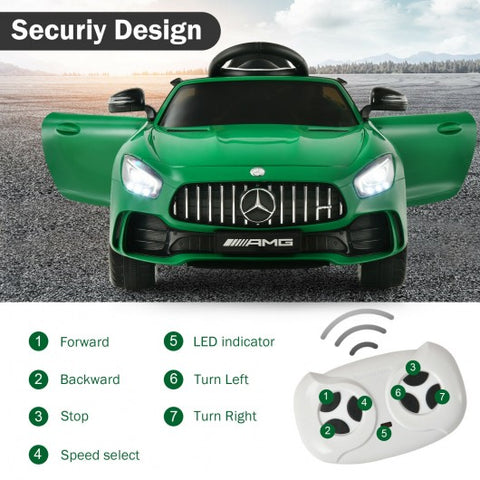 12V Licensed Mercedes Benz Kids Ride-On Car with Remote Control-Green