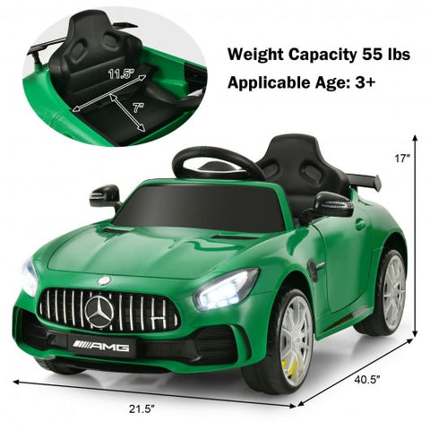 12V Licensed Mercedes Benz Kids Ride-On Car with Remote Control-Green