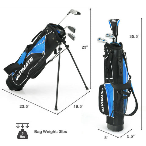 Junior Complete Golf Club Set For Age 8 to 10-Blue