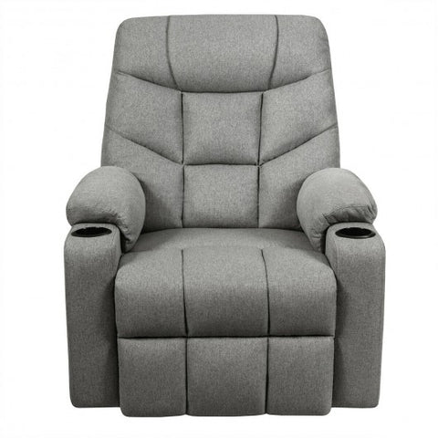 Electric Power Lift Recliner Massage Sofa-Light Gray