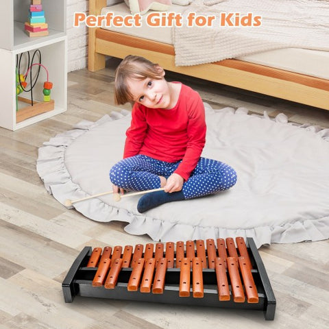 25 Note Xylophone Wooden Percussion Educational Instrument with 2 Mallets