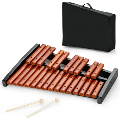 25 Note Xylophone Wooden Percussion Educational Instrument with 2 Mallets