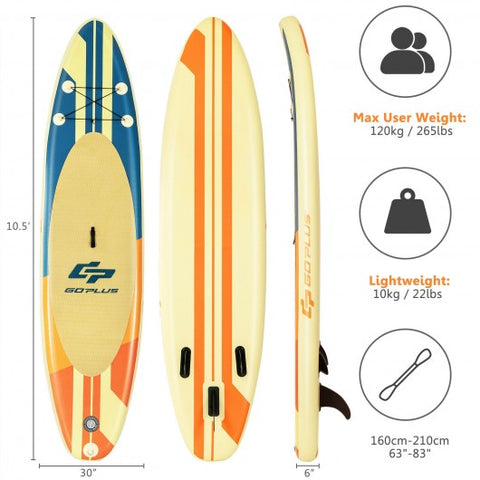 Inflatable Stand Up Paddle Board Surfboard with Bag Aluminum Paddle and Hand Pump-M