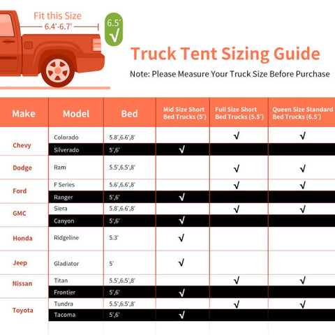 2 Person Portable Pickup Tent with Carry Bag-L