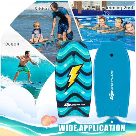 Lightweight Bodyboard with Wrist Leash for Kids and Adults-L