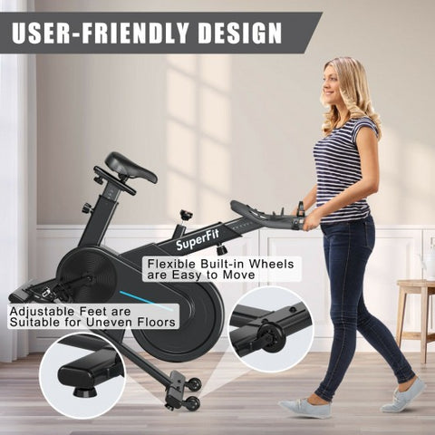 Magnetic Exercise Gym Bike Indoor Cycling Bike with Adjustable Seat Handle