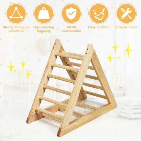 Wooden Climbing Pikler Triangle Ladder for Toddler Step Training