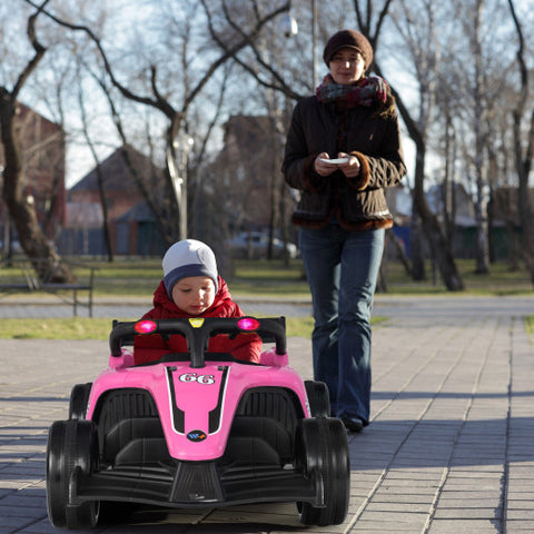 12V Kids Ride on Electric Formula Racing Car with Remote Control-Pink