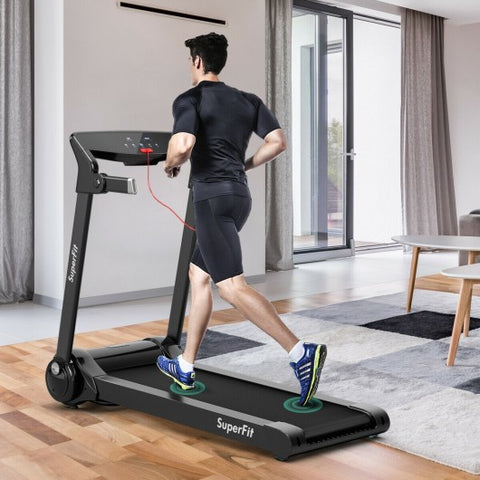 3HP Folding Electric Treadmill Running Machine-Silver