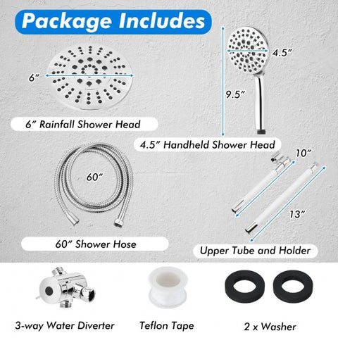 High Pressure Combo Handheld Shower Head-White