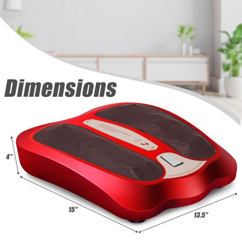 Shiatsu Heated Electric Kneading Foot and Back Massager-Red