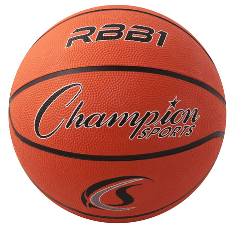 Offical Size Rubber Basketball, Orange, Pack of 2