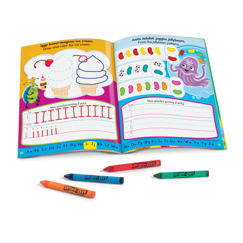 I Can Print Book and Crayons Reusable Wipe-Off® Activity Set