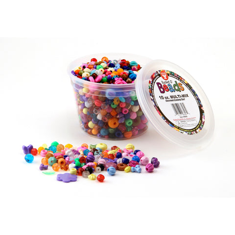 Bucket O' Beads, 10 oz. Multi Mix Per Pack, 3 Packs