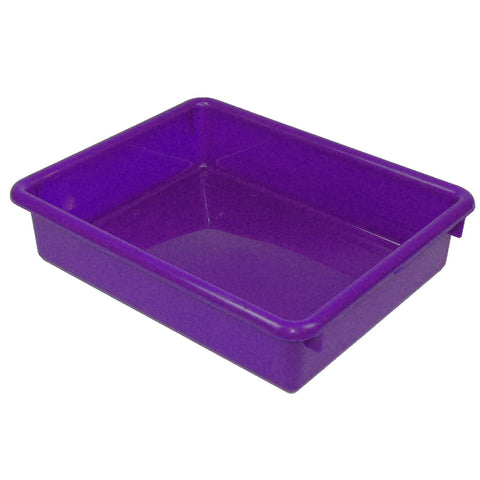 Stowaway® 3" Letter Tray no Lid, Purple, Pack of 3