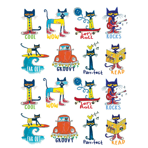 Pete the Cat® Stickers, 1", 96 Per Pack, 12 Packs