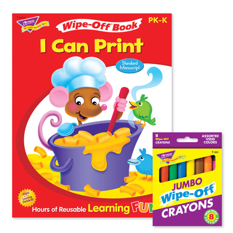 I Can Print Book and Crayons Reusable Wipe-Off® Activity Set, 2 Sets