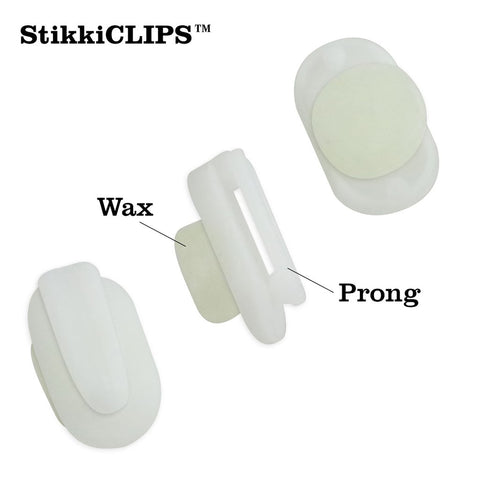 StikkiCLIPS™ Adhesive Clips, White, Pack of 20