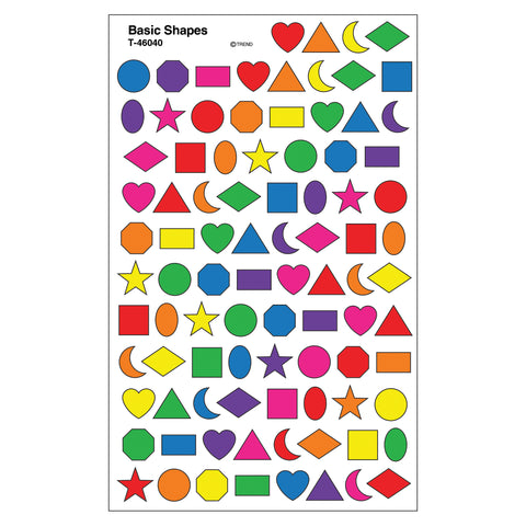 Basic Shapes superShapes Stickers, 800 Per Pack, 6 Packs