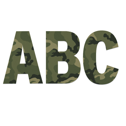 Classic Camo 7" Deco Letters, 129 Pieces